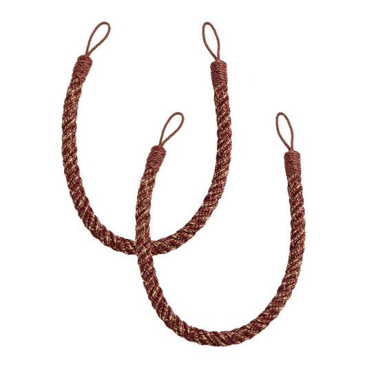 Laura Ashley Felton Rope Tiebacks (Pair) - Cranberry