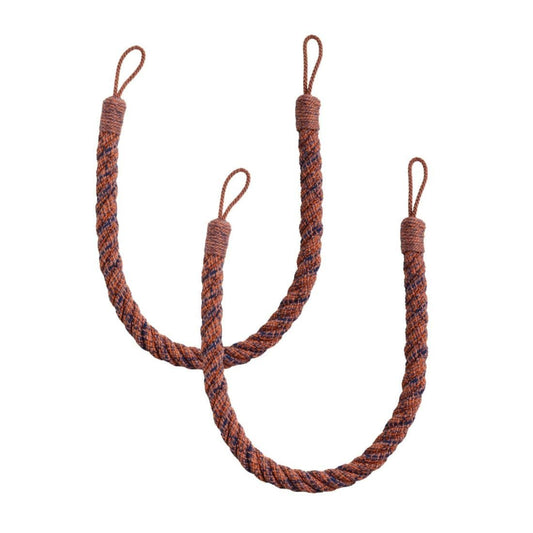 Laura Ashley Felton Rope Tiebacks (Pair) - Crimson Mix