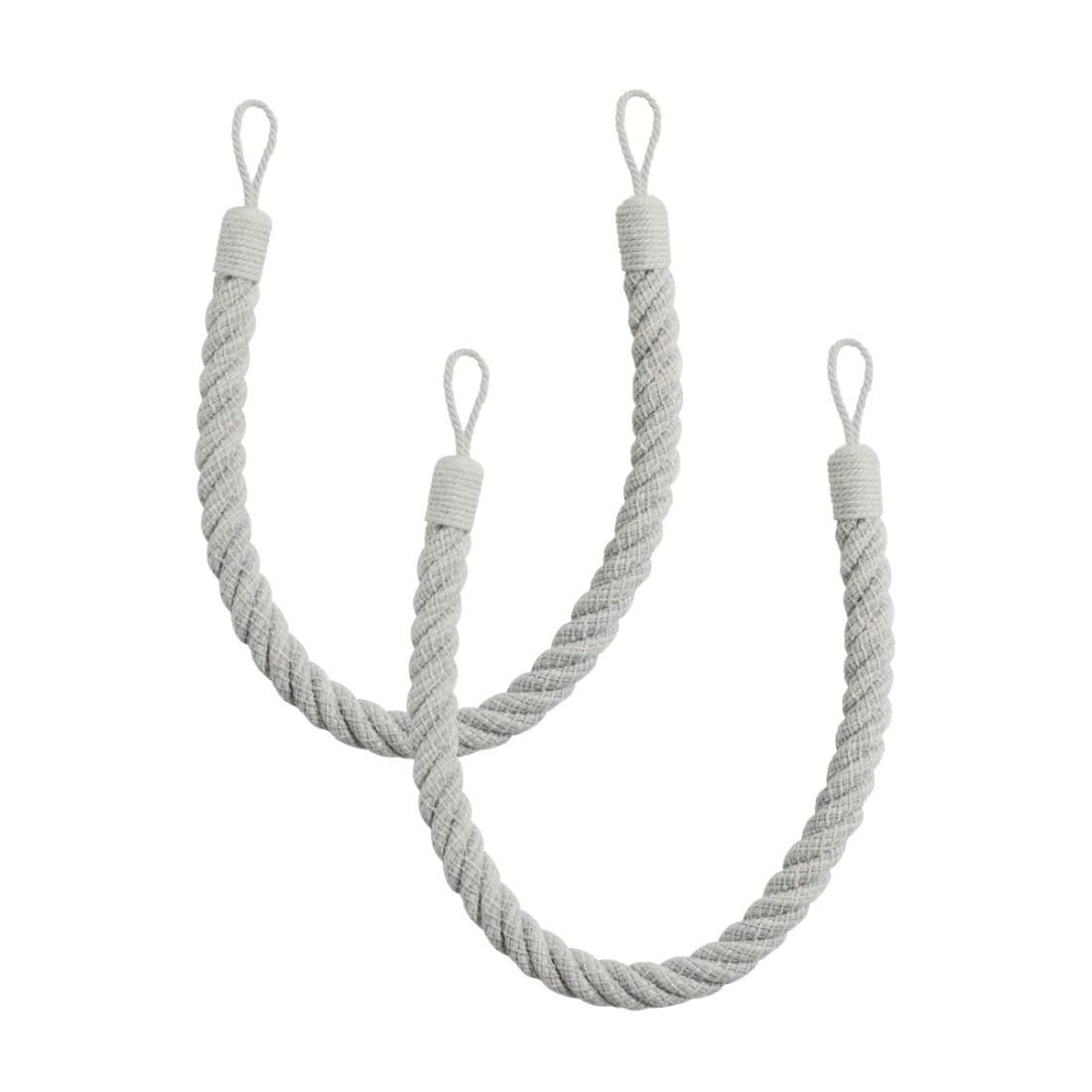 Laura Ashley Felton Rope Tiebacks (Pair) - Pale Steel