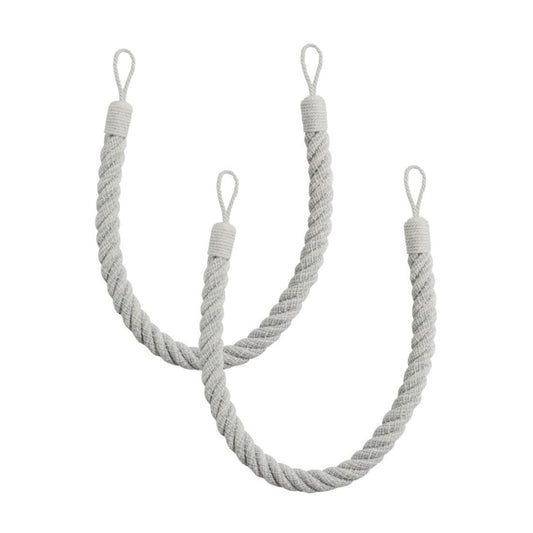 Laura Ashley Felton Rope Tiebacks (Pair) - Pale Steel