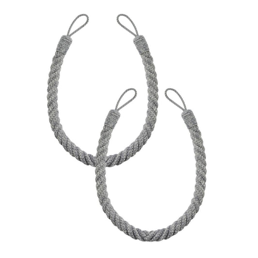 Laura Ashley Felton Rope Tiebacks (Pair) - Steel