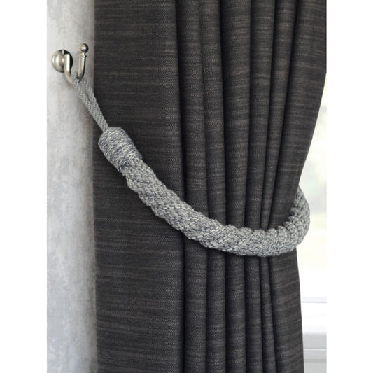 Laura Ashley Felton Rope Tiebacks (Pair) - Steel