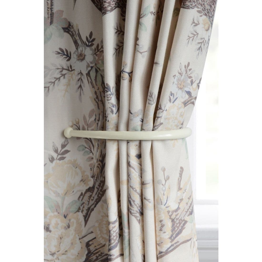 Laura Ashley Metal Curtain Holdbacks (Pair) - Cream