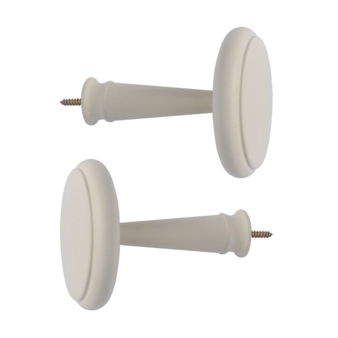 Laura Ashley Ribbed Ball Wooden Curtain Holdbacks (Pair) - Soft Natural