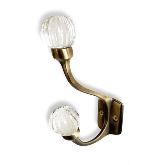 Laura Ashley Vivien Double Metal Curtain Tieback Hook - Antique Brass