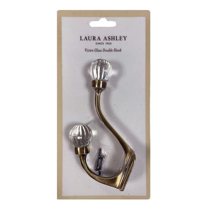 Laura Ashley Vivien Double Metal Curtain Tieback Hook - Antique Brass