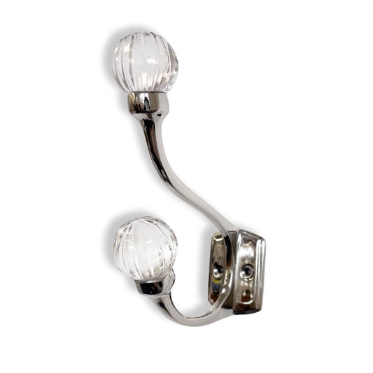 Laura Ashley Vivien Double Metal Curtain Tieback Hook - Chrome