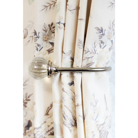 Laura Ashley Vivien Metal Curtain Holdback - Chrome