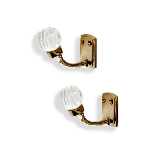 Laura Ashley Vivien Metal Curtain Tieback Hooks (Pair) - Antique Brass