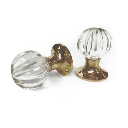 Laura Ashley Vivien Mortice Door Knobs (Pair) - Antique Brass