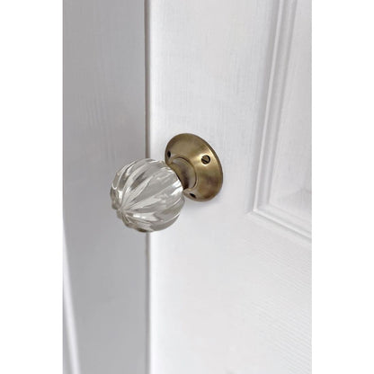Laura Ashley Vivien Mortice Door Knobs (Pair) - Antique Brass