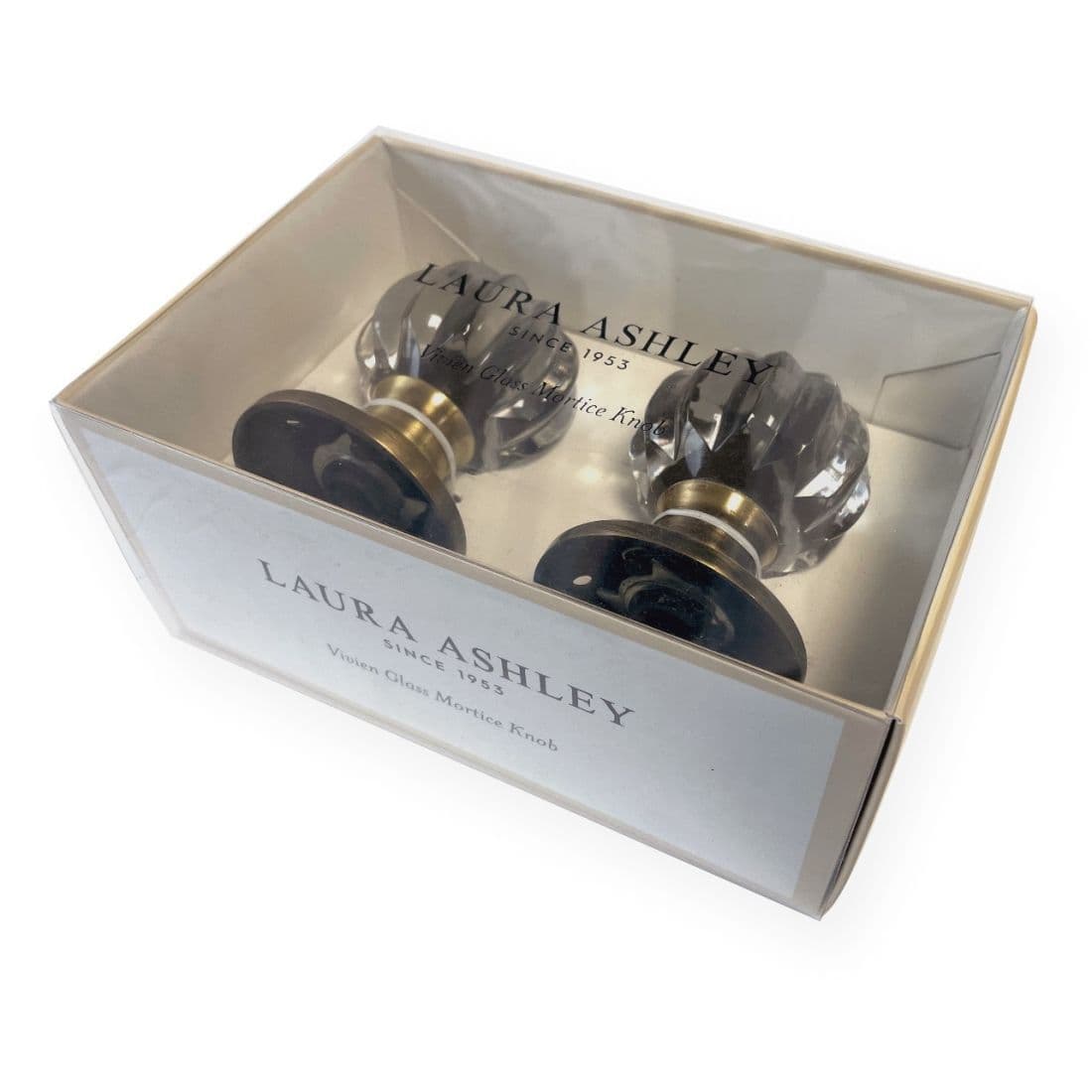 Laura Ashley Vivien Mortice Door Knobs (Pair) - Antique Brass