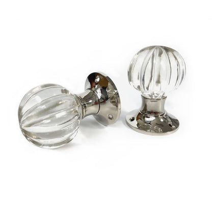Laura Ashley Vivien Mortice Door Knobs (Pair) - Chrome