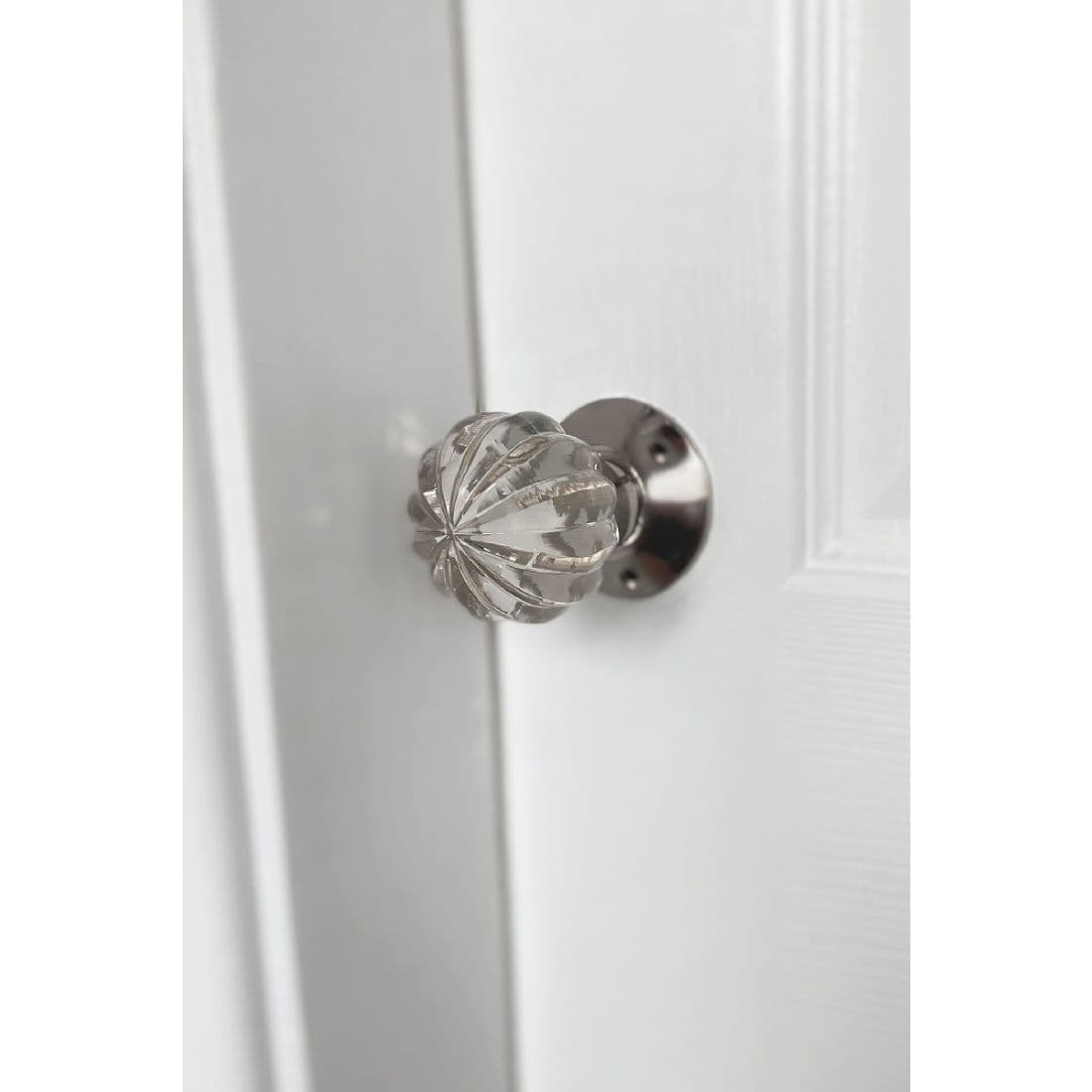 Laura Ashley Vivien Mortice Door Knobs (Pair) - Chrome
