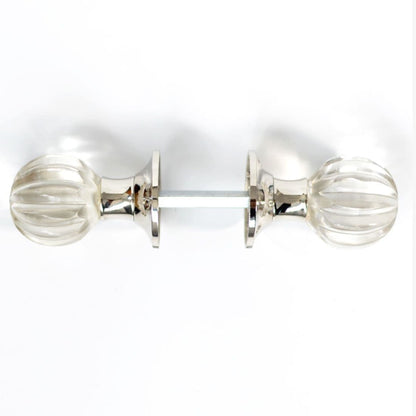 Laura Ashley Vivien Mortice Door Knobs (Pair) - Chrome
