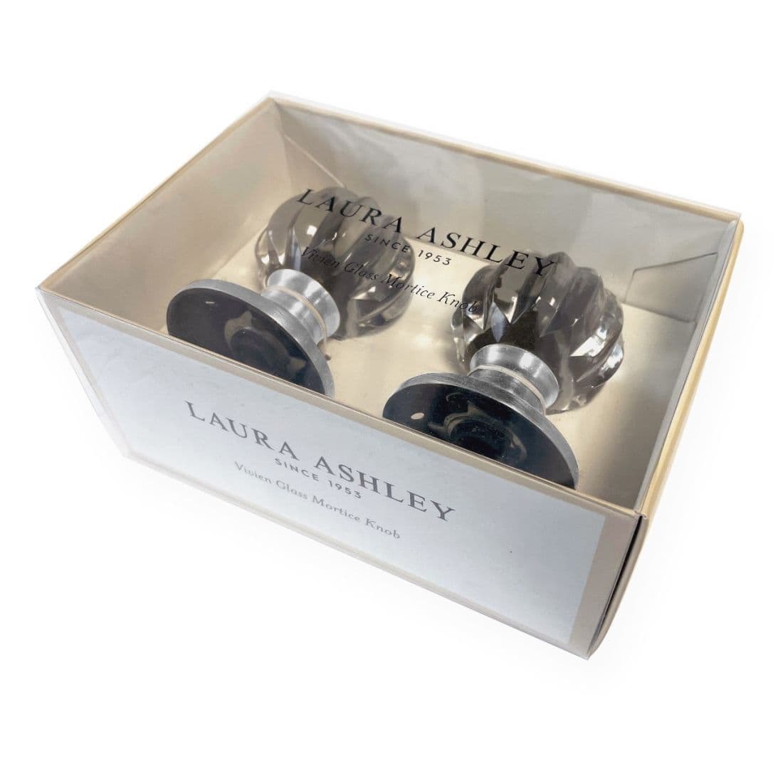 Laura Ashley Vivien Mortice Door Knobs (Pair) - Chrome
