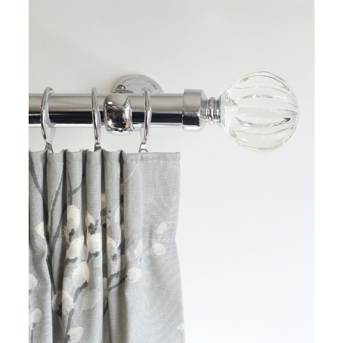Laura Ashley Vivien 28mm Metal Curtain Pole - Chrome