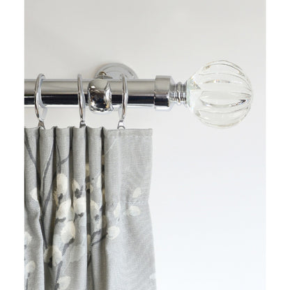 Laura Ashley Vivien 28mm Metal Curtain Pole - Chrome