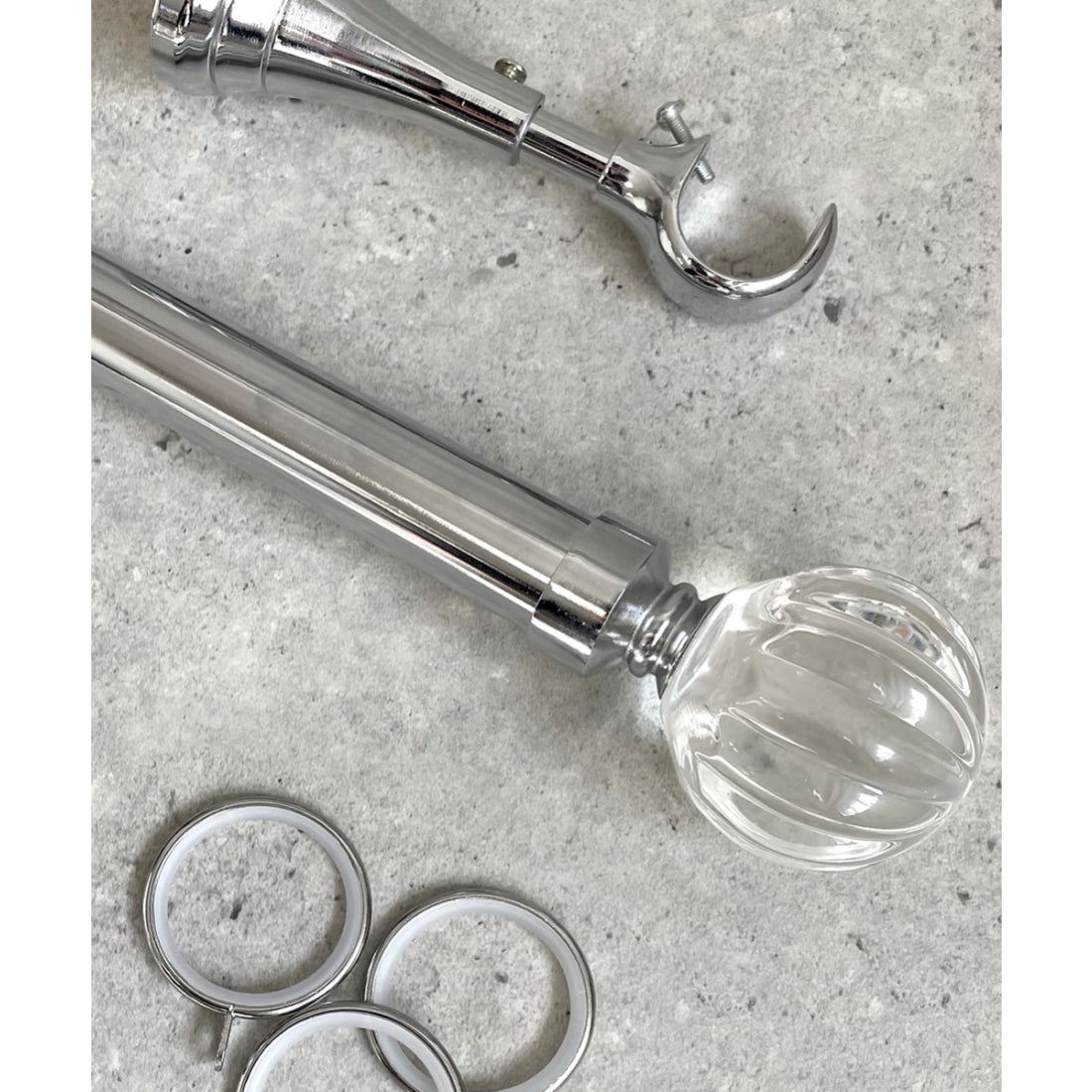 Laura Ashley Vivien 28mm Metal Curtain Pole - Chrome