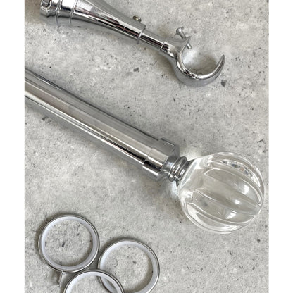 Laura Ashley Vivien 28mm Metal Curtain Pole - Chrome