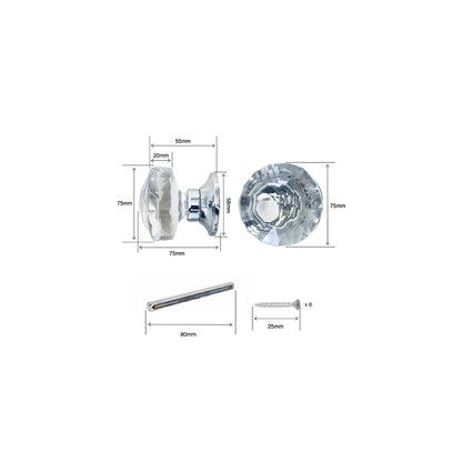 Laura Ashley Frances Mortice Door Knobs (Pair) - Chrome