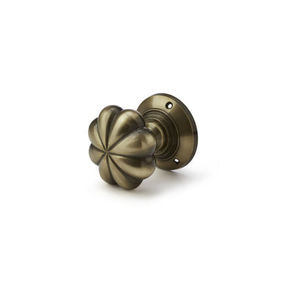 Laura Ashley Lillian Mortice Door Knobs (Pair) - Antique Brass