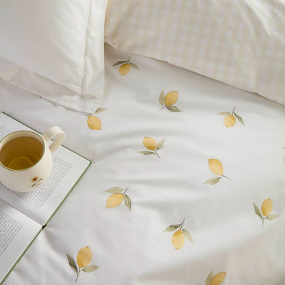 Sophie Allport Lemons Duvet Cover Set - White/Yellow