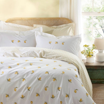 Sophie Allport Lemons Duvet Cover Set - White/Yellow