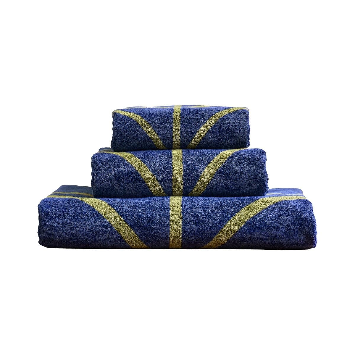 Orla Kiely Linear Stem Bath Towels - Navy/Olive