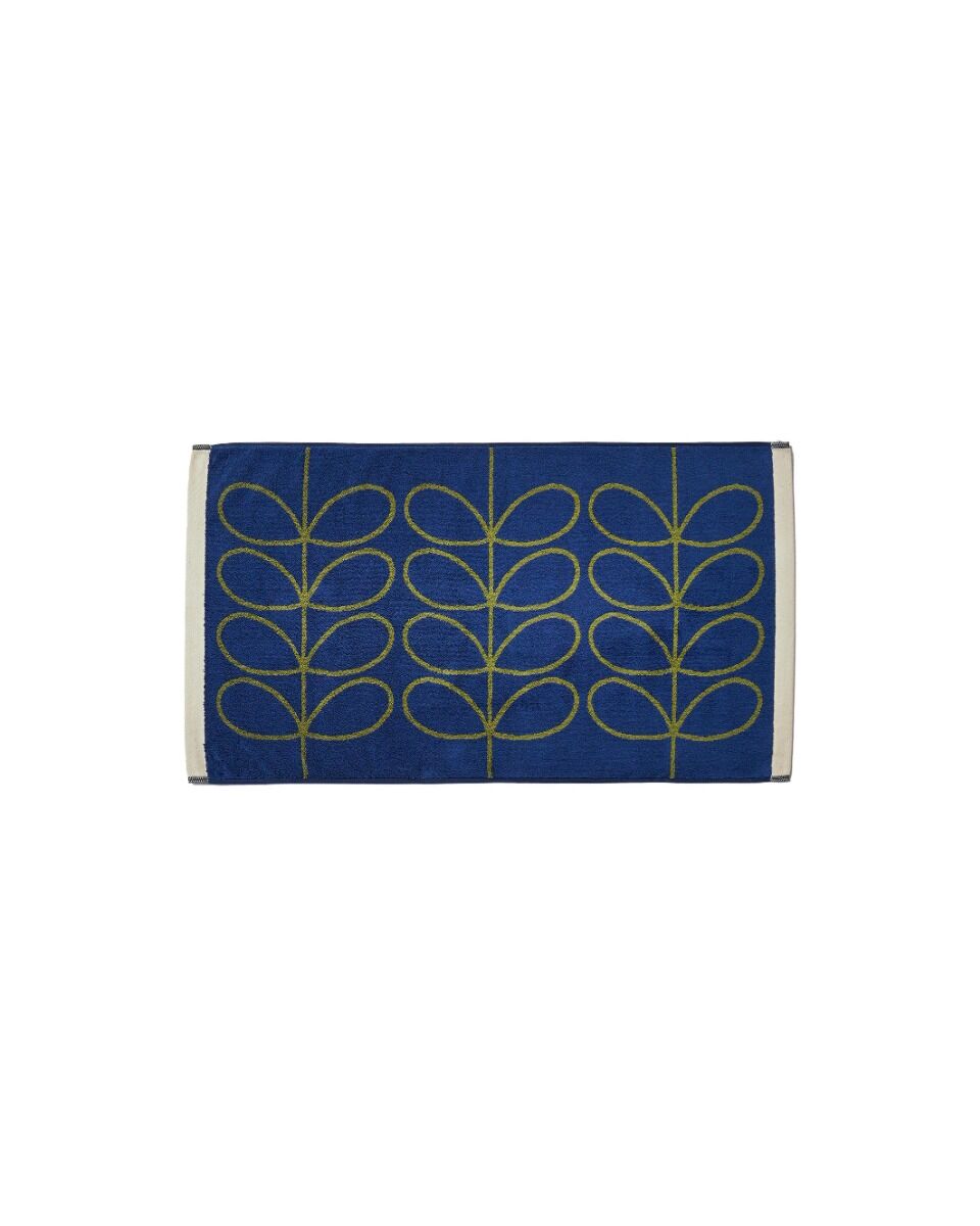 Orla Kiely Linear Stem Bath Mat - Navy/Olive
