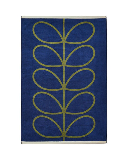 Orla Kiely Linear Stem Bath Towels - Navy/Olive