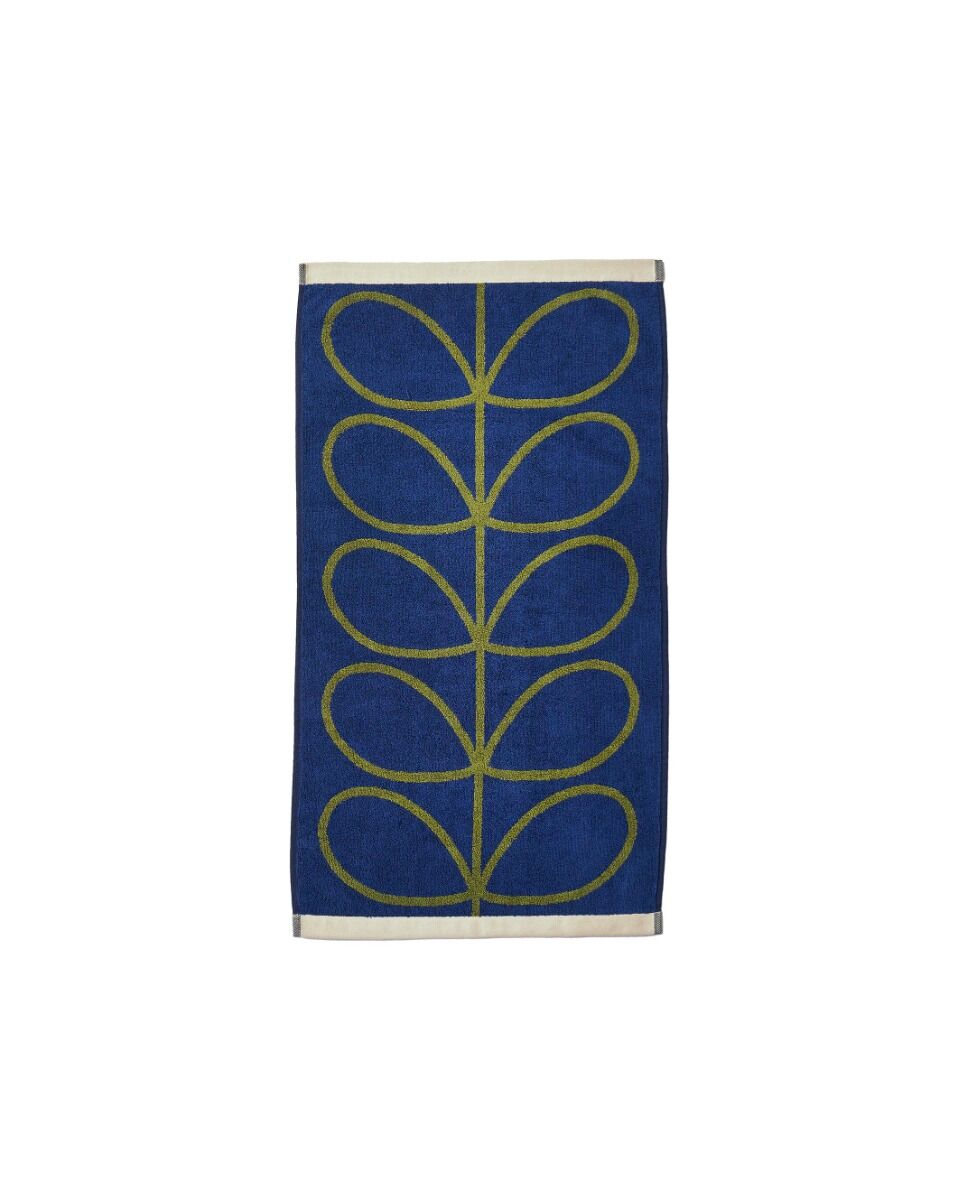 Orla Kiely Linear Stem Bath Towels - Navy/Olive