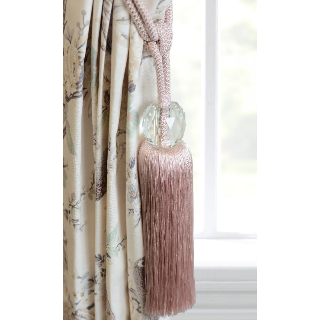 Laura Ashley Loren Glass Tassel Tieback - Blush