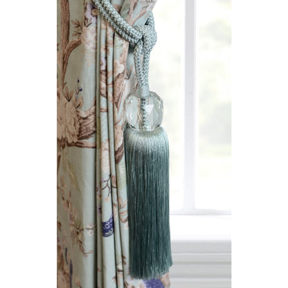 Laura Ashley Loren Glass Tassel Tieback - Pale Grey Green