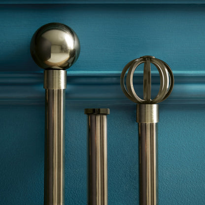 Jones Lunar Sphere 28mm Metal Curtain Pole - Chrome