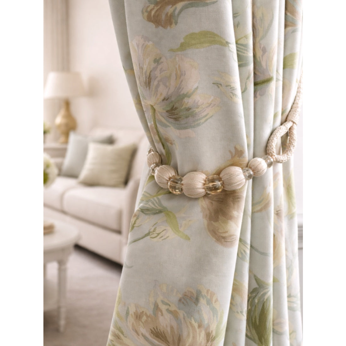 Laura Ashley Marrion Rope Tiebacks (Pair) - Pale Plaster