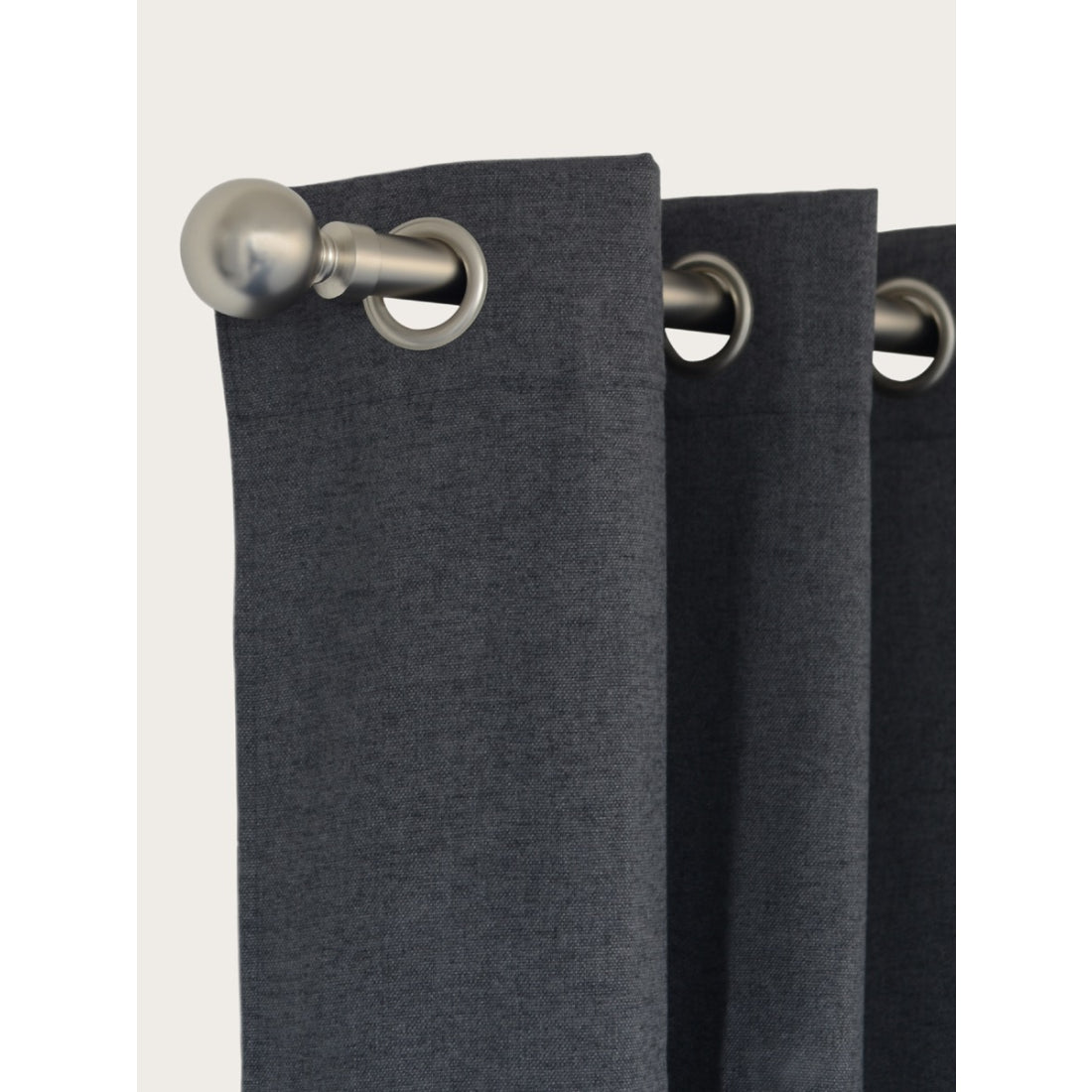 Laura Ashley Ball 28mm Metal Eyelet Curtain Pole - Matt Nickel