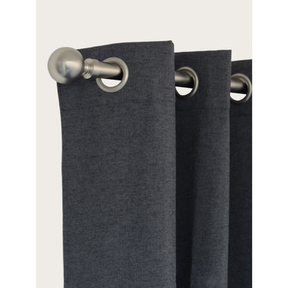 Laura Ashley Ball 28mm Metal Eyelet Curtain Pole - Matt Nickel