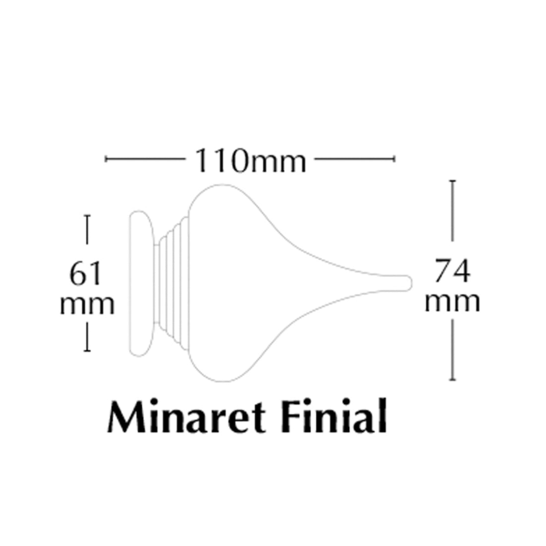 Jones Hardwick Minaret 40mm Wooden Curtain Pole - Antique Gold