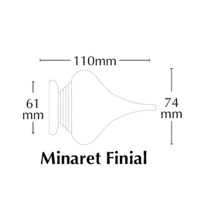 Jones Hardwick Minaret 40mm Wooden Curtain Pole - Antique Gold