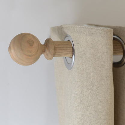 Laura Ashley Mitchell 28mm Wooden Eyelet Curtain Pole - Washed Oak