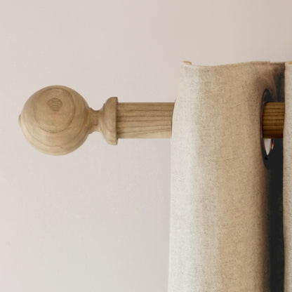 Laura Ashley Mitchell 28mm Wooden Eyelet Curtain Pole - Washed Oak
