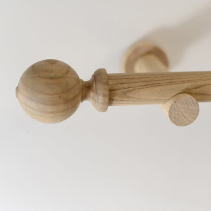 Laura Ashley Mitchell 28mm Wooden Eyelet Curtain Pole - Washed Oak