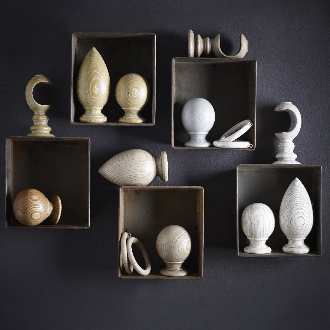 Jones Oakham Ball 50mm Wooden Curtain Pole - Tusk