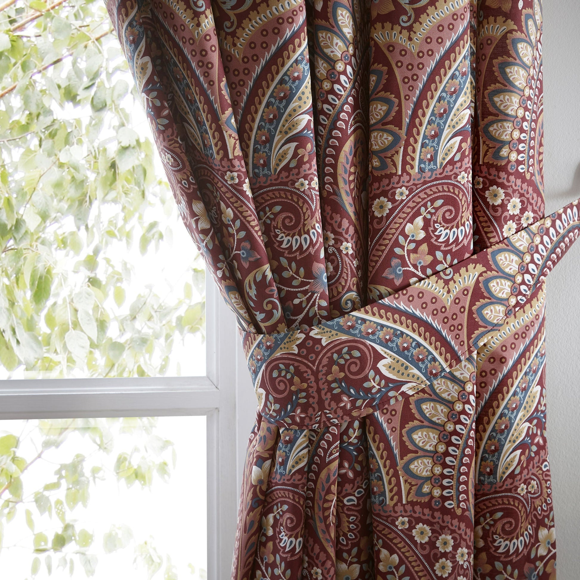 Palais Pair of Pencil Pleat Curtains With Tie-Backs by Dreams & Drapes in Multicolour - Pair of Pencil Pleat Curtains With Tie-Backs - Dreams & Drapes
