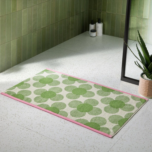 Orla Kiely Retro Flower Bath Mat - Clover