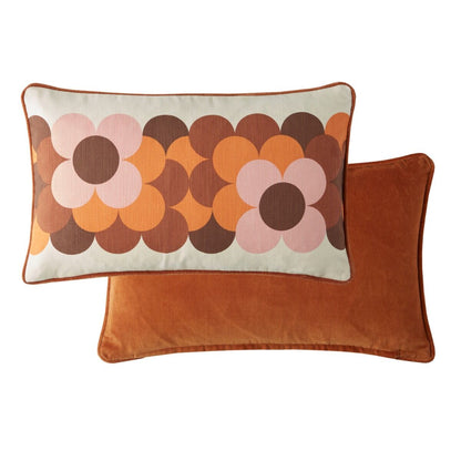 Orla Kiely Retro Flower Stripe Filled Cushion - Canyon