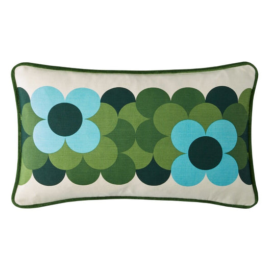 Orla Kiely Retro Flower Stripe Filled Cushion - Riviera