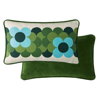 Orla Kiely Retro Flower Stripe Filled Cushion - Riviera