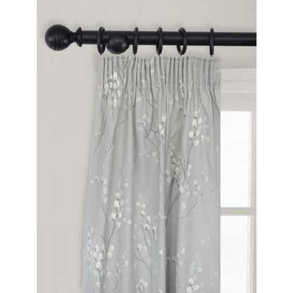 Laura Ashley Ribbed Ball 35mm Wooden Curtain Pole - Black